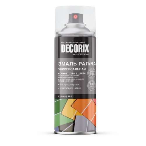 Аэрозольная эмаль DECORIX RAL Профессиональная, 520 мл, матовая