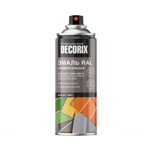 Аэрозольная эмаль DECORIX RAL Профессиональная, 520 мл, матовая