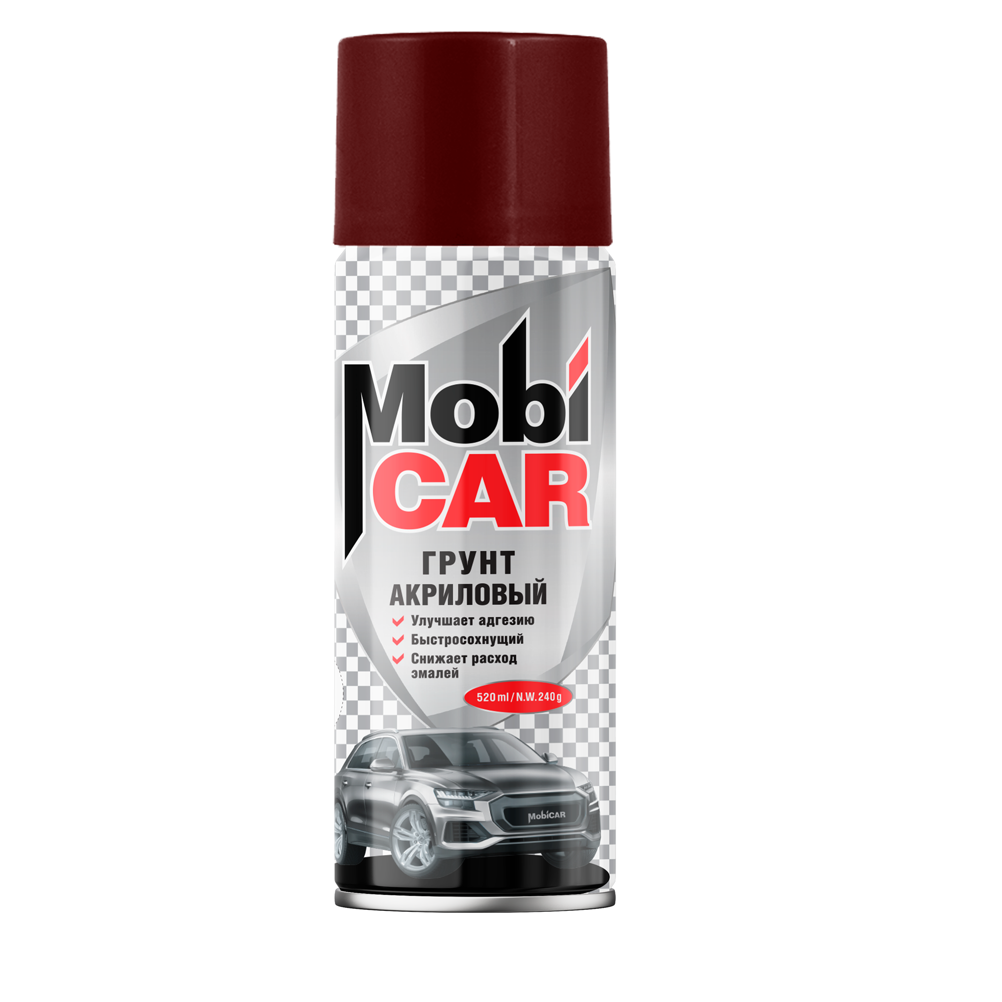 Аэрозольный грунт акриловый MobiCAR 520 мл матовый