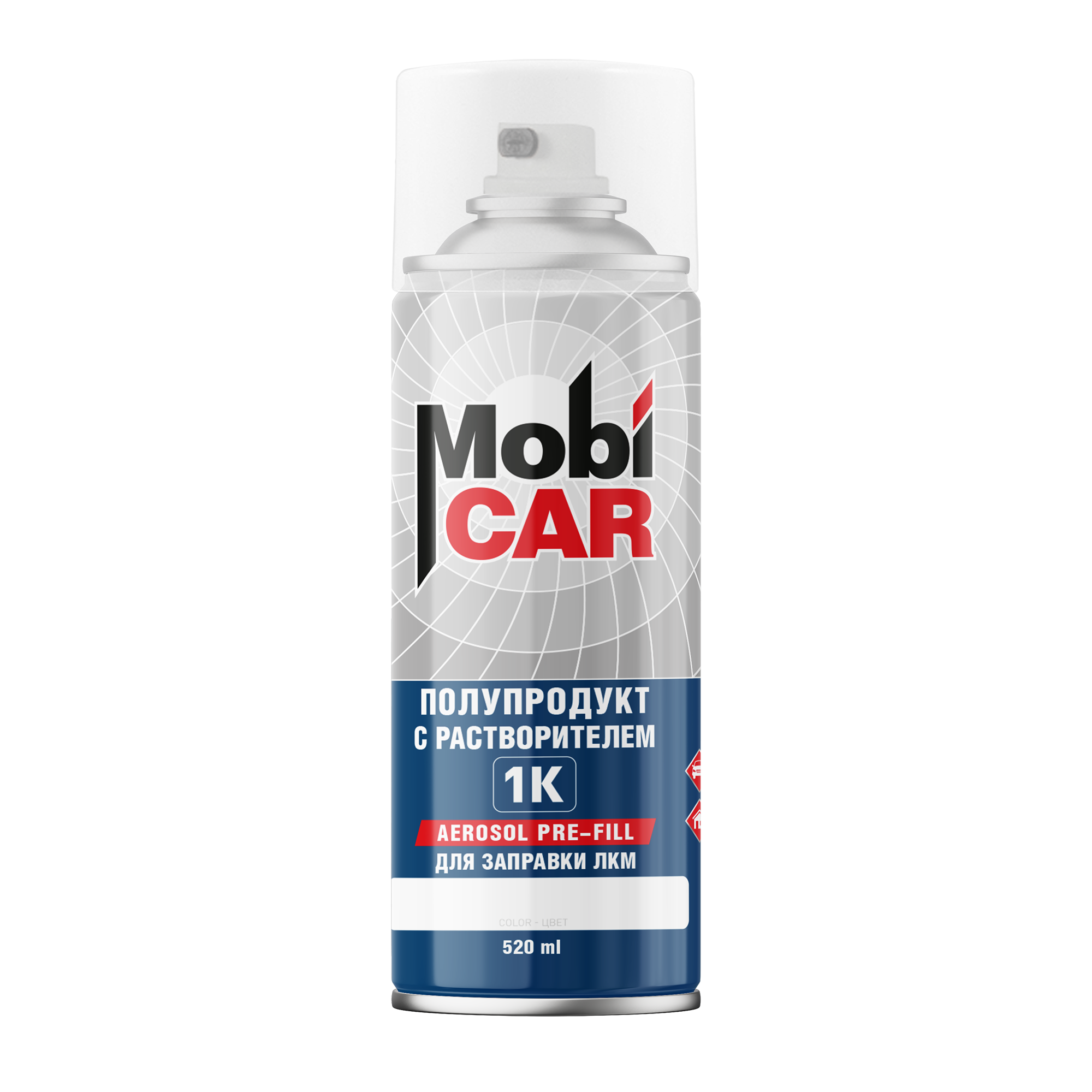 Аэрозольный 1К полупродукт MobiCAR с растворителем, распылитель LINDAL 520 мл