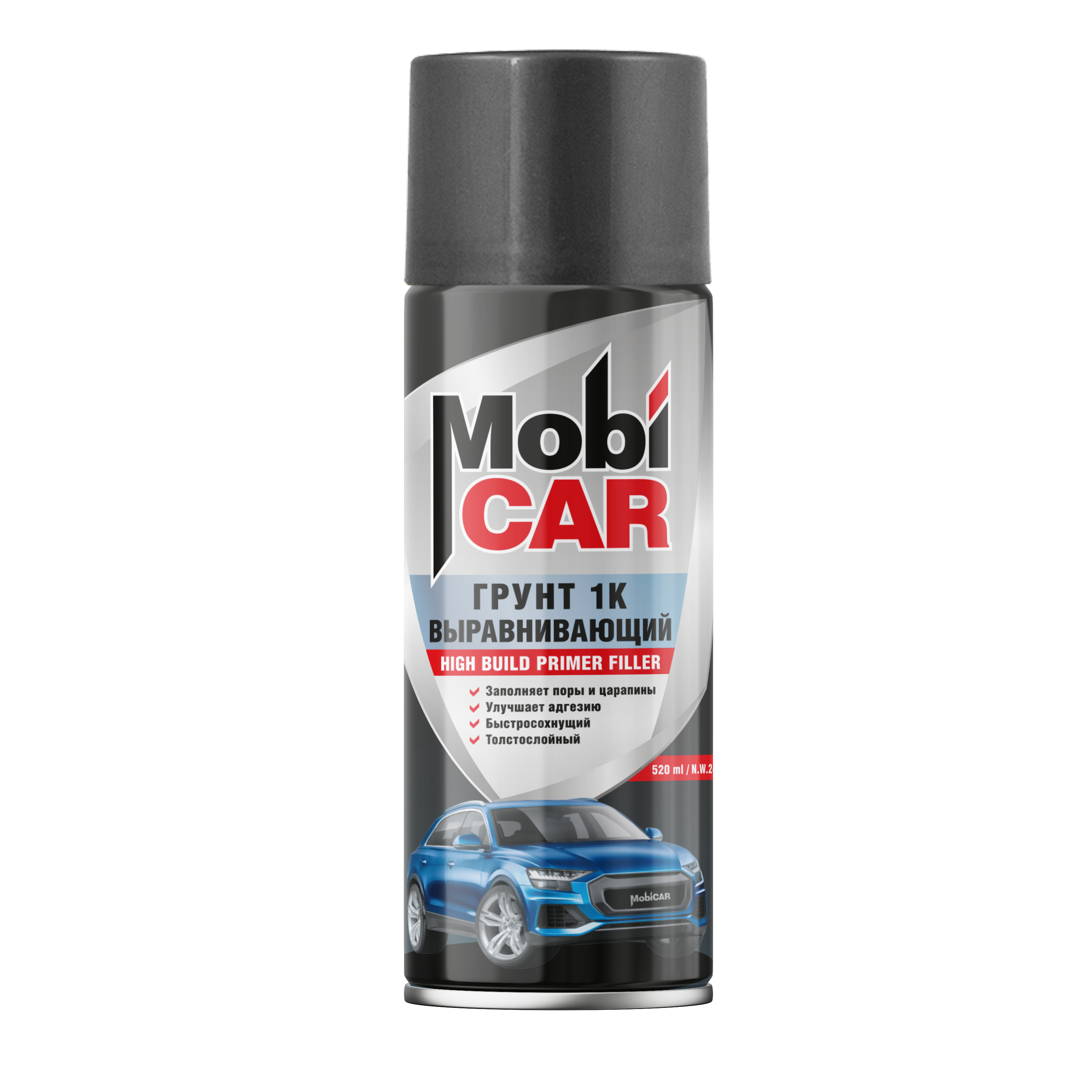 Аэрозольный грунт 1К выравнивающий MobiCAR 520 мл