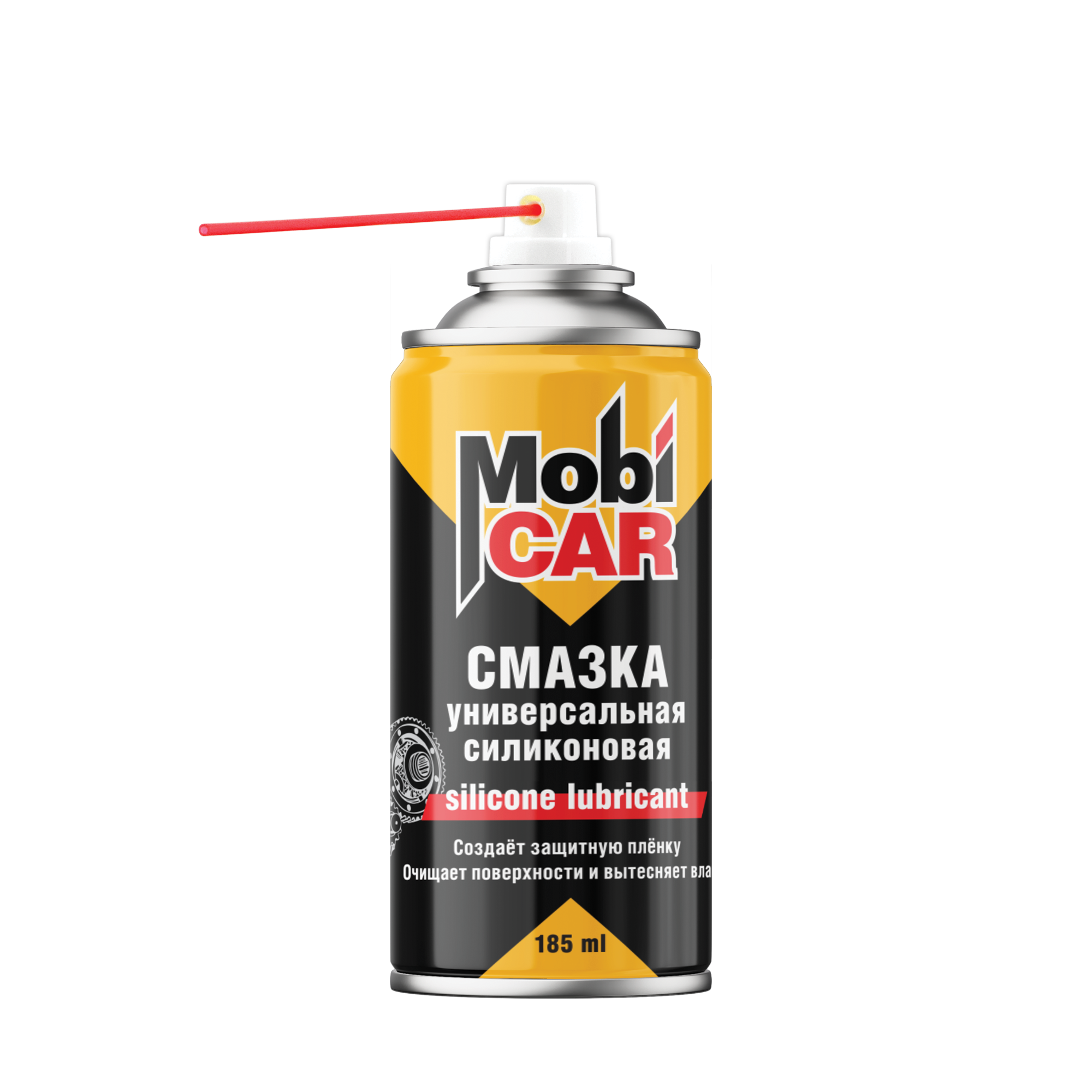 Аэрозольная профессиональная силиконовая смазка MobiCAR 185 мл