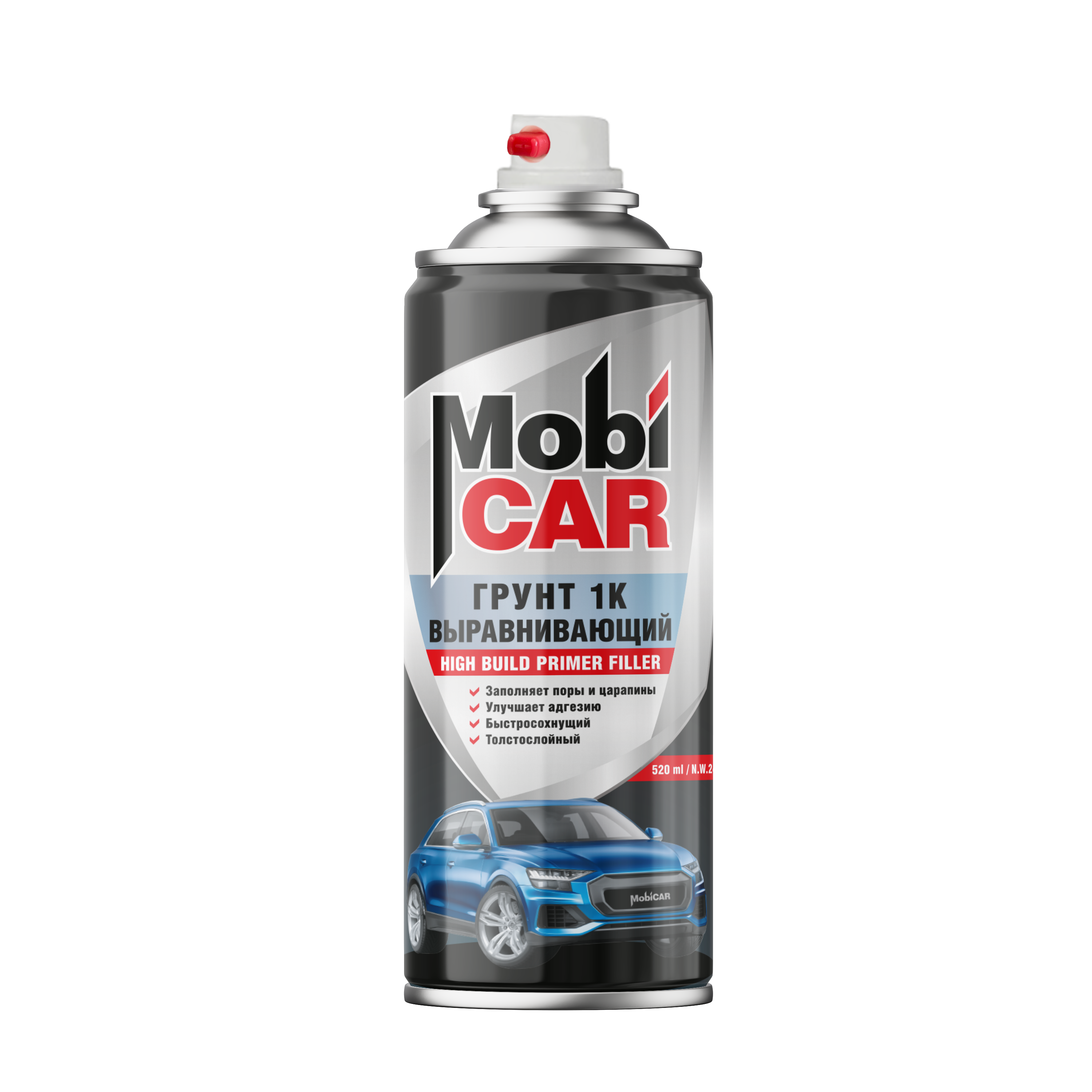 Аэрозольный грунт 1К выравнивающий MobiCAR 520 мл