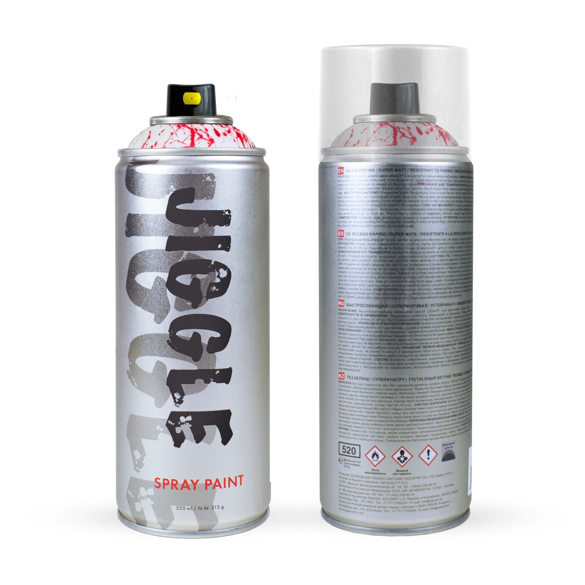 Аэрозольная краска для граффити JIGGLE с эффектом мрамора 520 мл