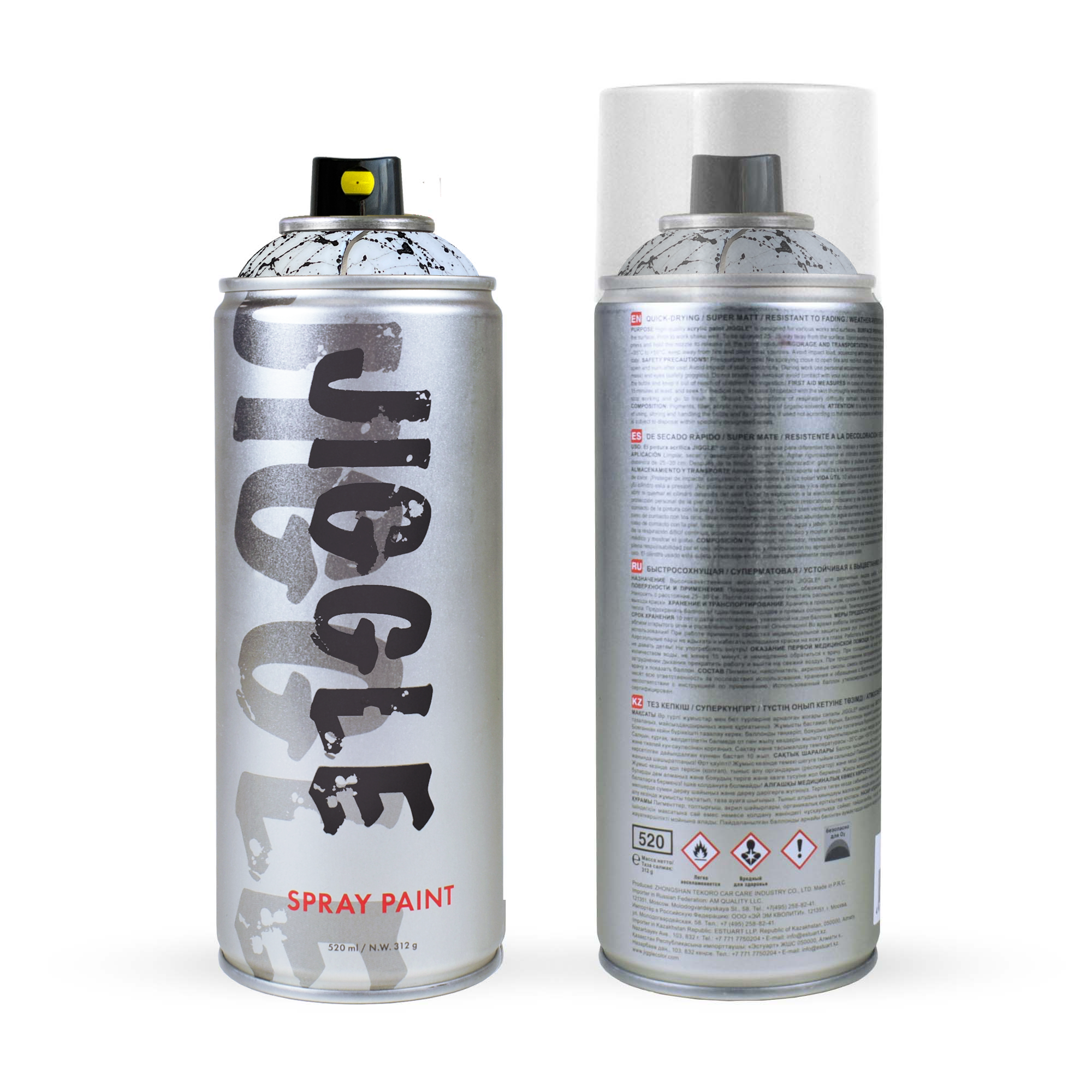 Аэрозольная краска для граффити JIGGLE с эффектом мрамора 520 мл