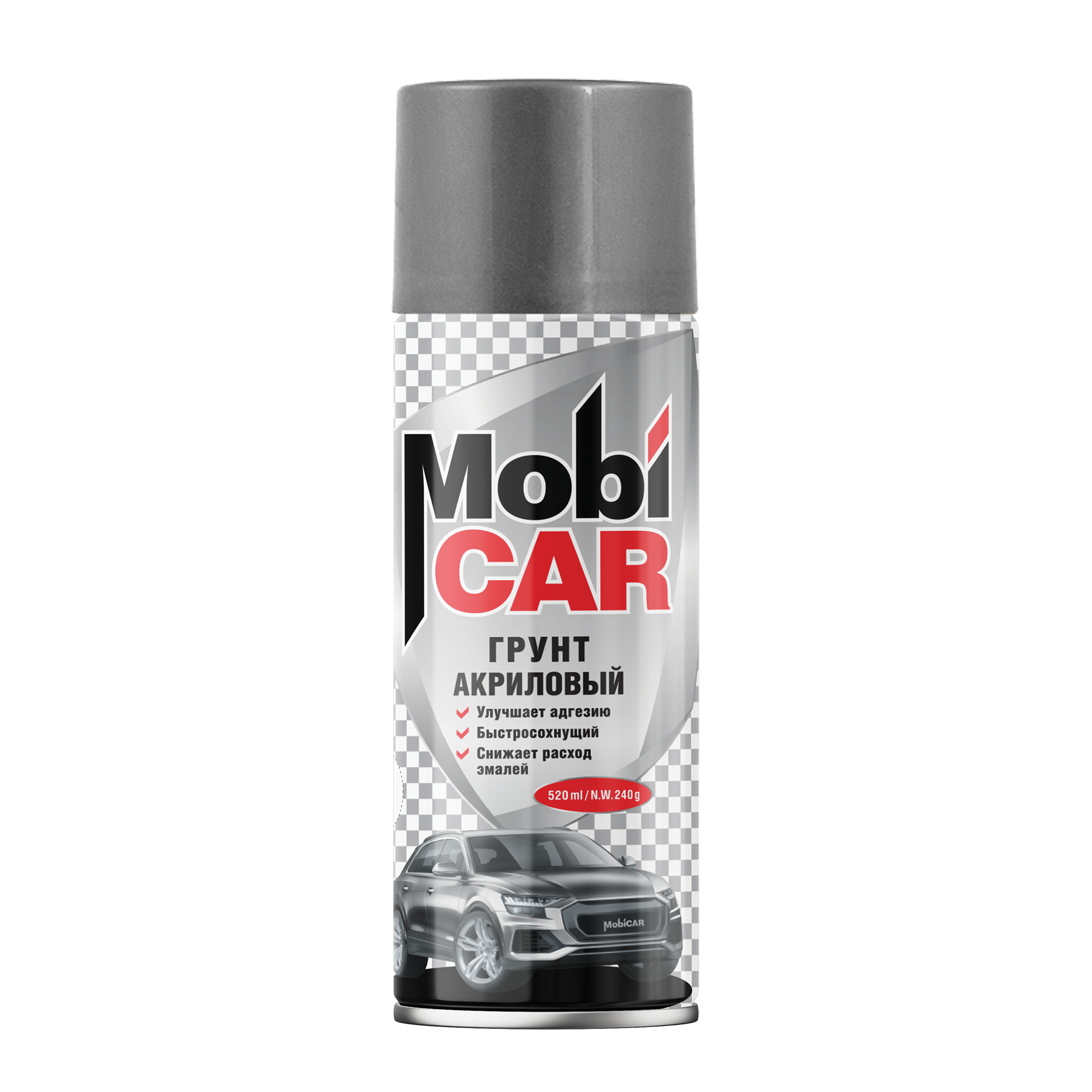 Аэрозольный грунт акриловый MobiCAR 520 мл матовый