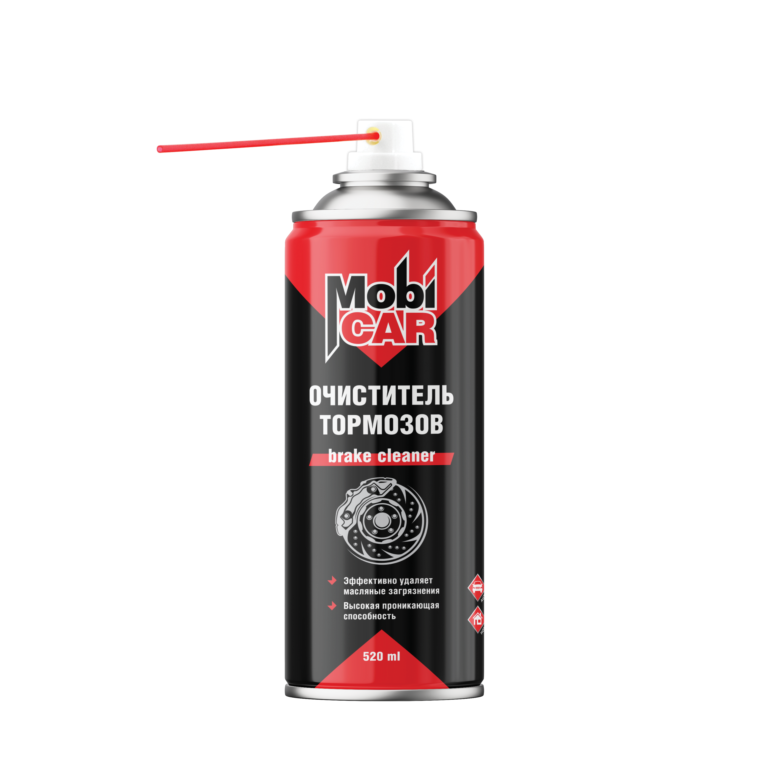 Аэрозольный очиститель тормозов профессиональный MobiCAR 520 мл