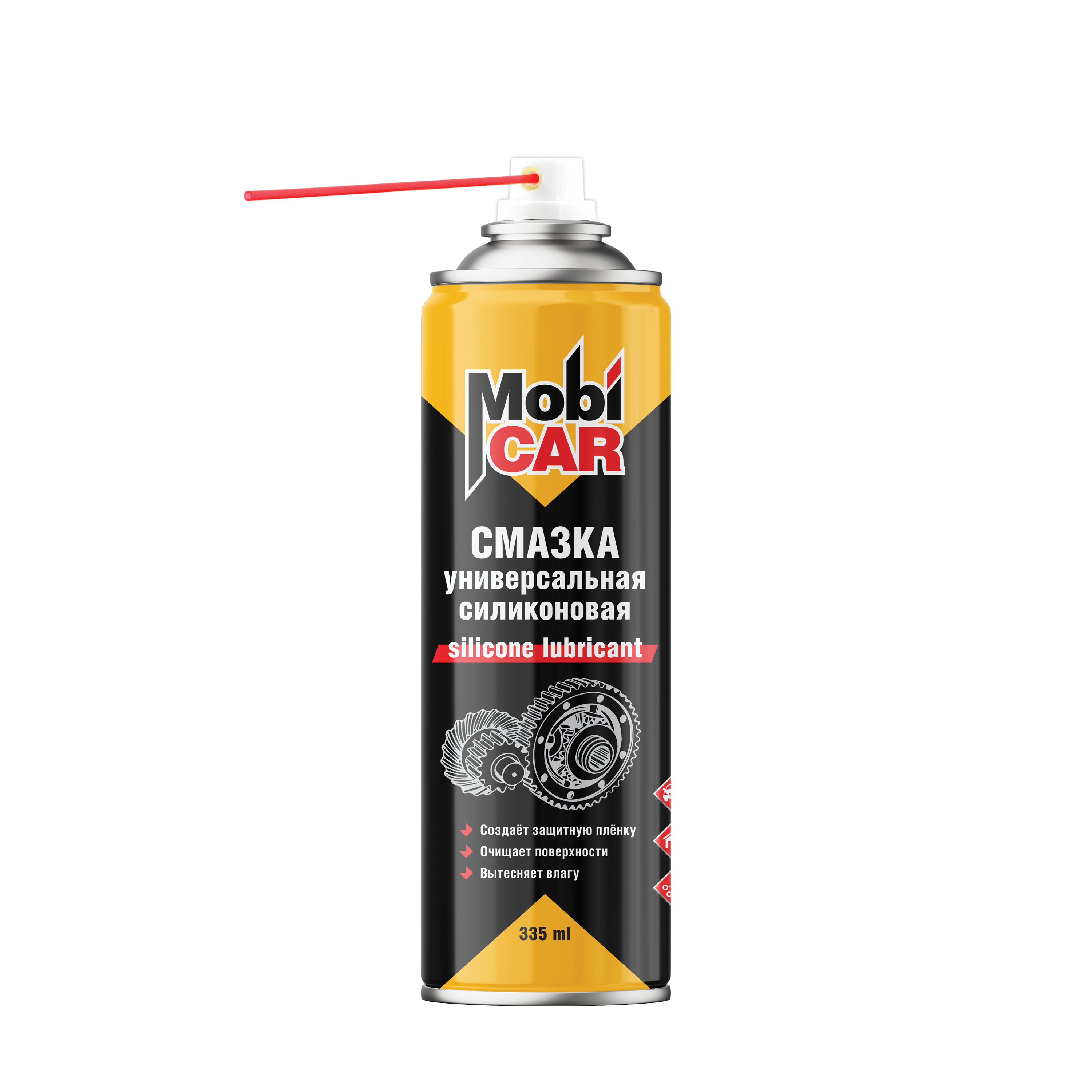 Аэрозольная профессиональная силиконовая смазка MobiCAR 335 мл
